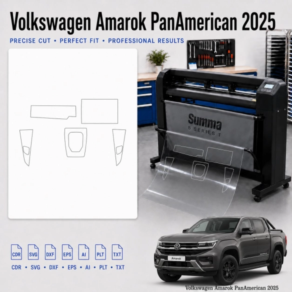 Volkswagen Amarok Panamericana 2025 Interior PPF & Wrap Cutting Template