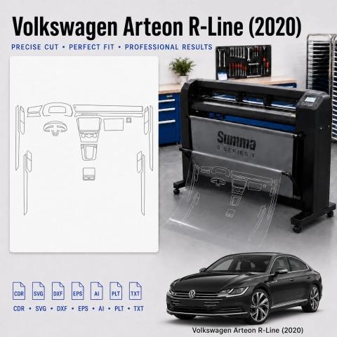 Gabarit de découpe intérieur Volkswagen Arteon R Line 2020 pour PPF et covering