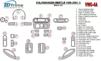 Volkswagen Beetle 1998-2001 Basic Set BD Interieur Dashboard Bekleding Volhouder