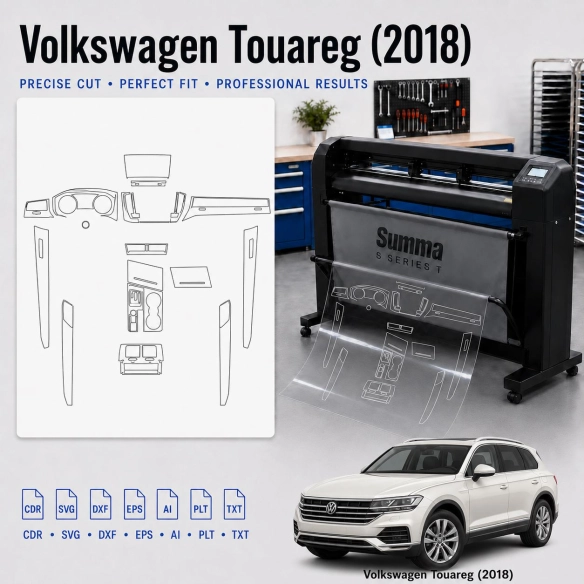 Dima di taglio interni Volkswagen Touareg 2018 per PPF e wrapping