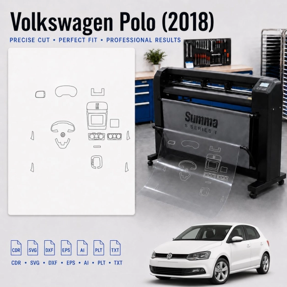 Dima di taglio interni Volkswagen Polo 2018 per PPF e wrapping