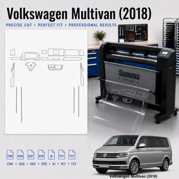 Dima di taglio interni Volkswagen Multivan 2018 per PPF e wrapping