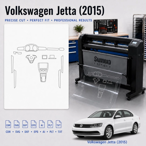 Dima di taglio interni Volkswagen Jetta 2015 per PPF e wrapping