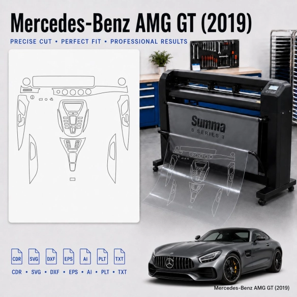 Dima di taglio interni Mercedes Benz Amg GT 2019 per PPF e wrapping