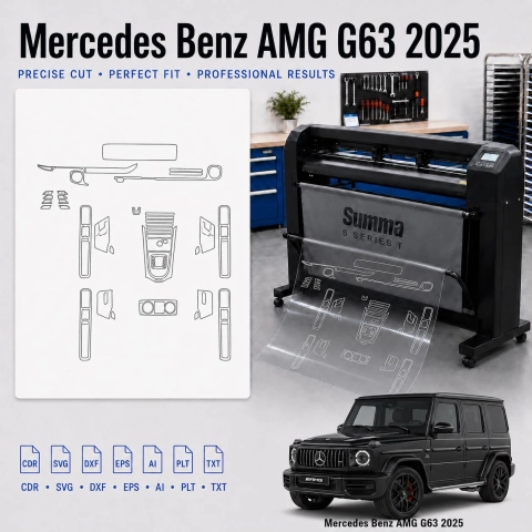 Mercedes Benz Amg G63 2025 Interior PPF & Wrap Cutting Template