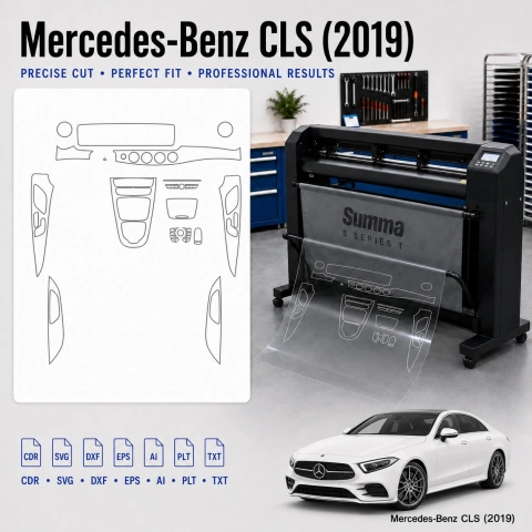 Plantilla de corte interior Mercedes Benz CLS 2019 para PPF y vinilo