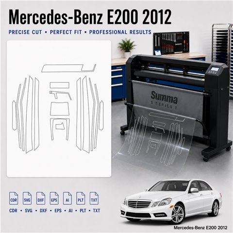 Mercedes Benz E Class Amg 63 2017 Interior PPF & Wrap Cutting Template