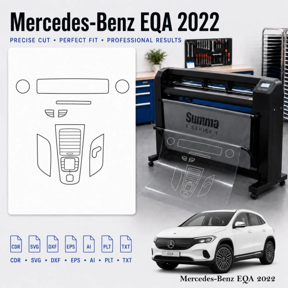 Mercedes Benz Eqa 2022 Innenraum PPF- & Folien-Schneidevorlage