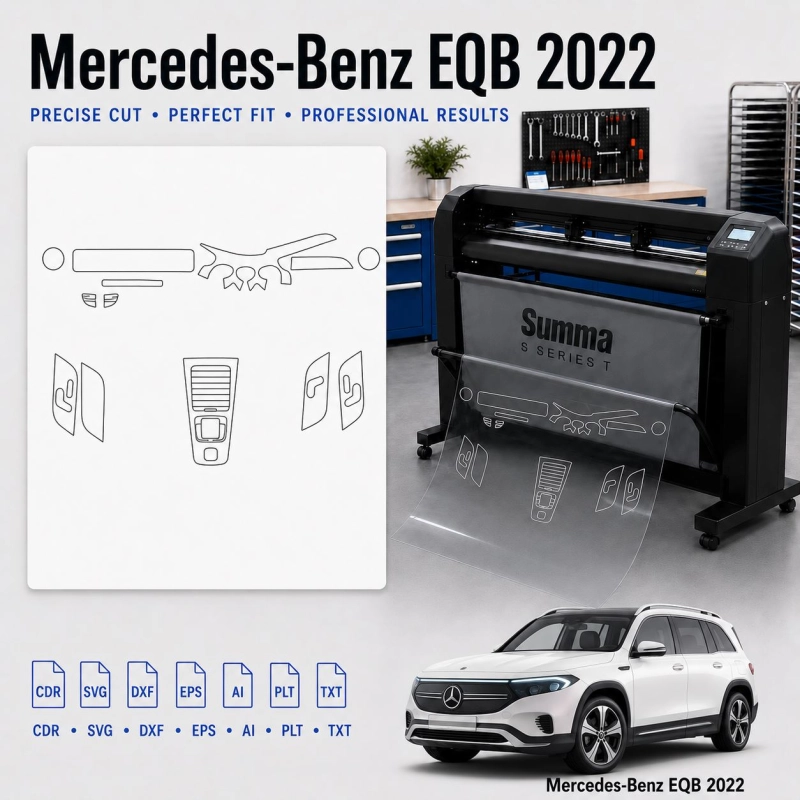 Mercedes Benz Eqb 2022 Interior PPF & Wrap Cutting Template