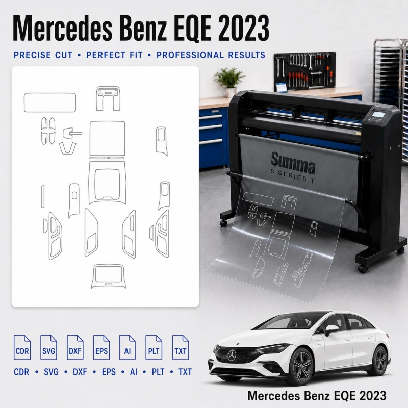 Mercedes Benz Eqe 2023 Innenraum PPF- & Folien-Schneidevorlage