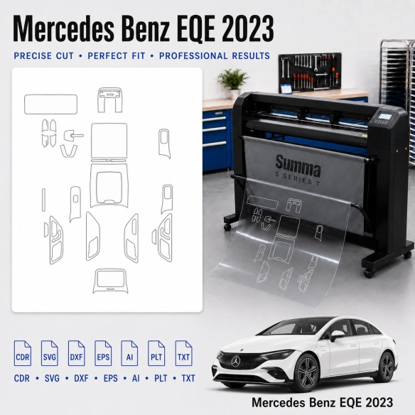 Mercedes Benz Eqe 2023 Interior PPF & Wrap Cutting Template