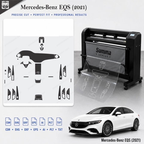 Plantilla de corte interior Mercedes Benz Eqs 2021 para PPF y vinilo