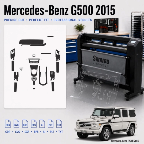 Plantilla de corte interior Mercedes Benz G Class 2018 para PPF y vinilo