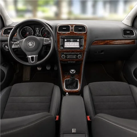 Volkswagen Polo V 6R 2009+ 3D dashboard trim kit, 14 parts