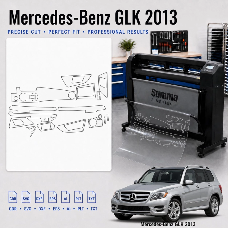 Plantilla de corte interior Mercedes Benz Glk 2013 para PPF y vinilo