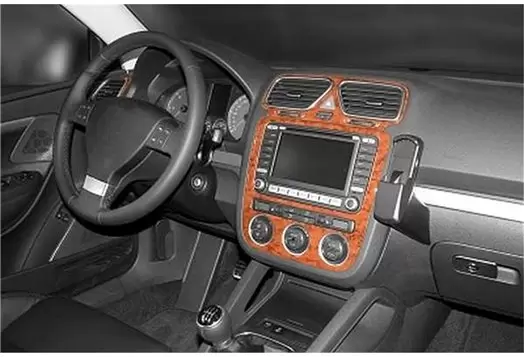 Volkswagen Eos 09.05-12.10 3M 3D Interior Dashboard Trim Kit Dash Trim Dekor 9-Parts