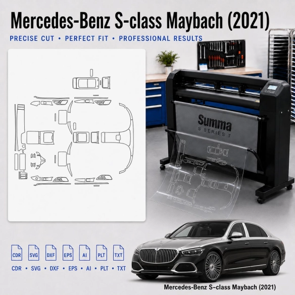 Dima di taglio interni Mercedes Benz S Class Maybach 2021 per PPF e wrapping