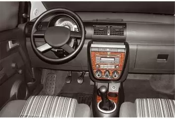 Volkswagen Fox 09.2005 3M 3D Interior Dashboard Trim Kit Dash Trim Dekor 9-Parts