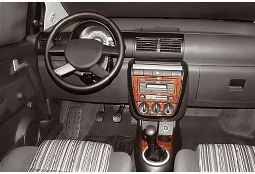 Volkswagen Fox 09.2005 3D Decor de carlinga su interior del coche 9-Partes
