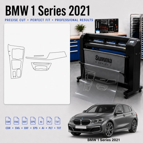 Plantilla de corte interior BMW 1 Series 2021 para PPF y vinilo