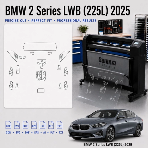 Plantilla de corte interior BMW 2 Series Lwb 225L 2025 para PPF y vinilo