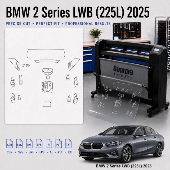 Plantilla de corte interior BMW 2 Series Lwb 225L 2025 para PPF y vinilo