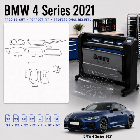 Plantilla de corte interior BMW 4 Series 2021 para PPF y vinilo