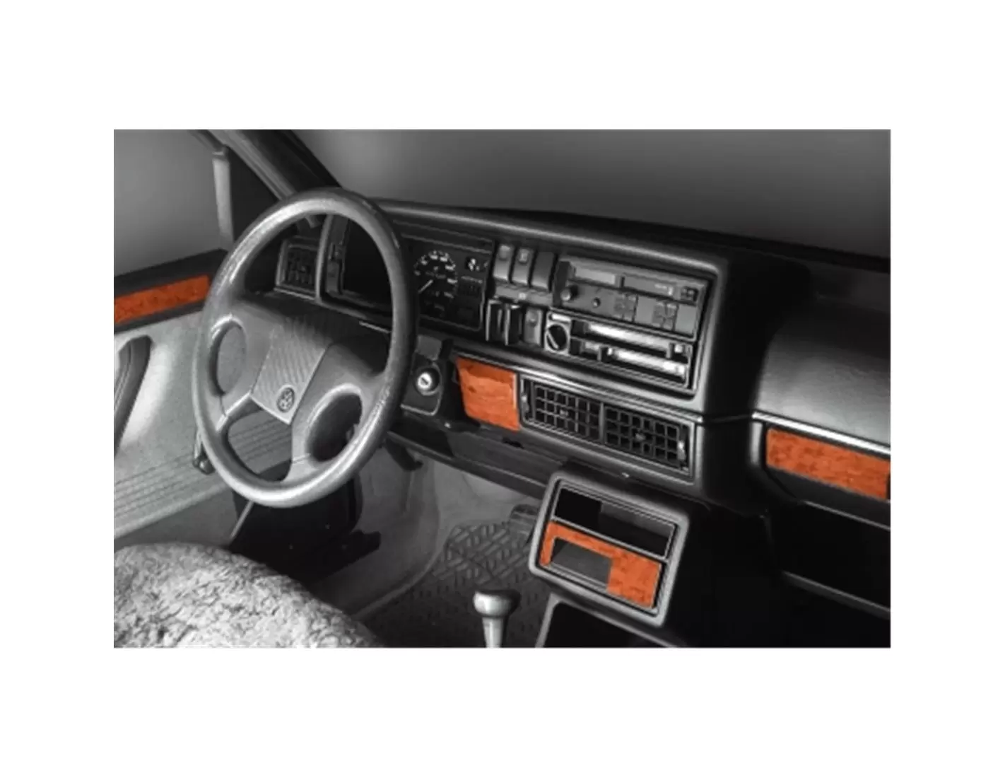 Volkswagen Golf II Jetta II 01.85 - 07.913D Inleg dashboard Interieurset aansluitend en pasgemaakt op he 13 -Teile