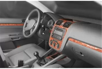 Volkswagen Golf V Jetta 10.03 - 10.08 3D Inleg dashboard Interieurset aansluitend en pasgemaakt op he 16 -Teile