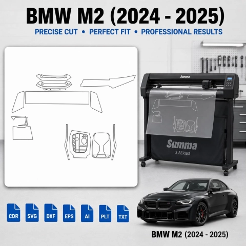 BMW M2 2024 2025 Interior PPF & Wrap Cutting Template