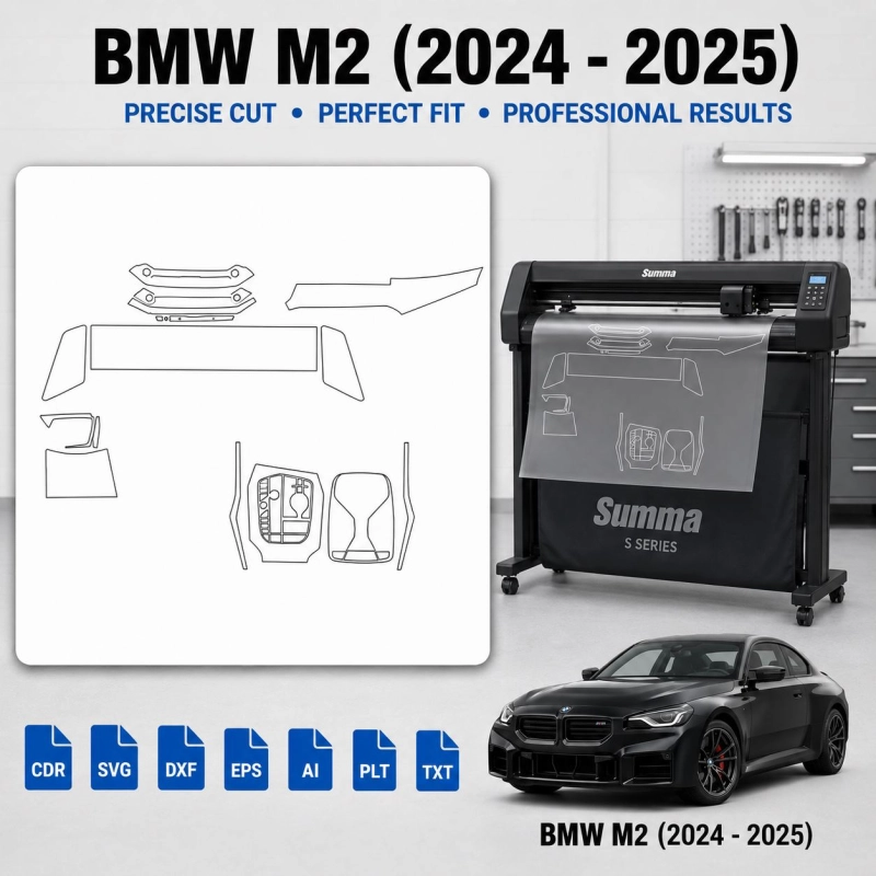 Plantilla de corte interior BMW M2 2024 2025 para PPF y vinilo