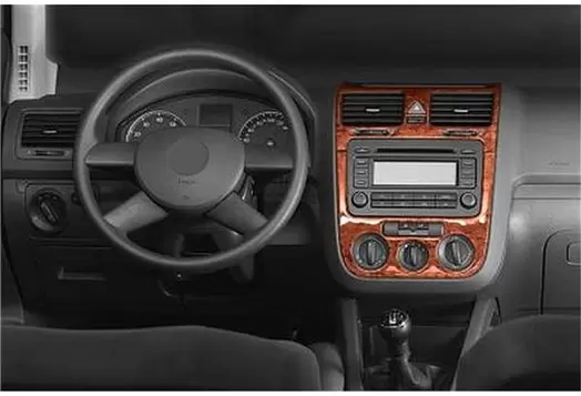 Volkswagen Golf V Jetta 10.03 - 10.08 3D Inleg dashboard Interieurset aansluitend en pasgemaakt op he 3 -Teile