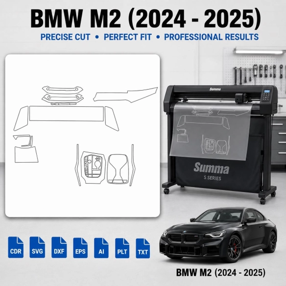 Plantilla de corte interior BMW M2 2024 2025 para PPF y vinilo