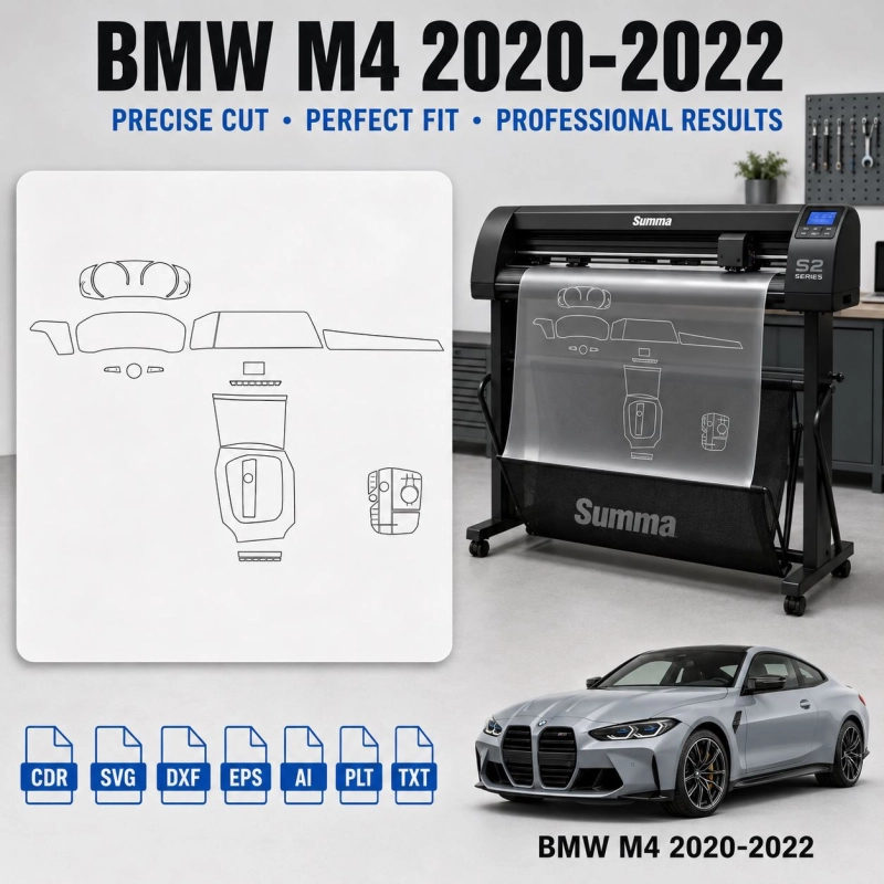 Plantilla de corte interior BMW M4 2020 2022 para PPF y vinilo