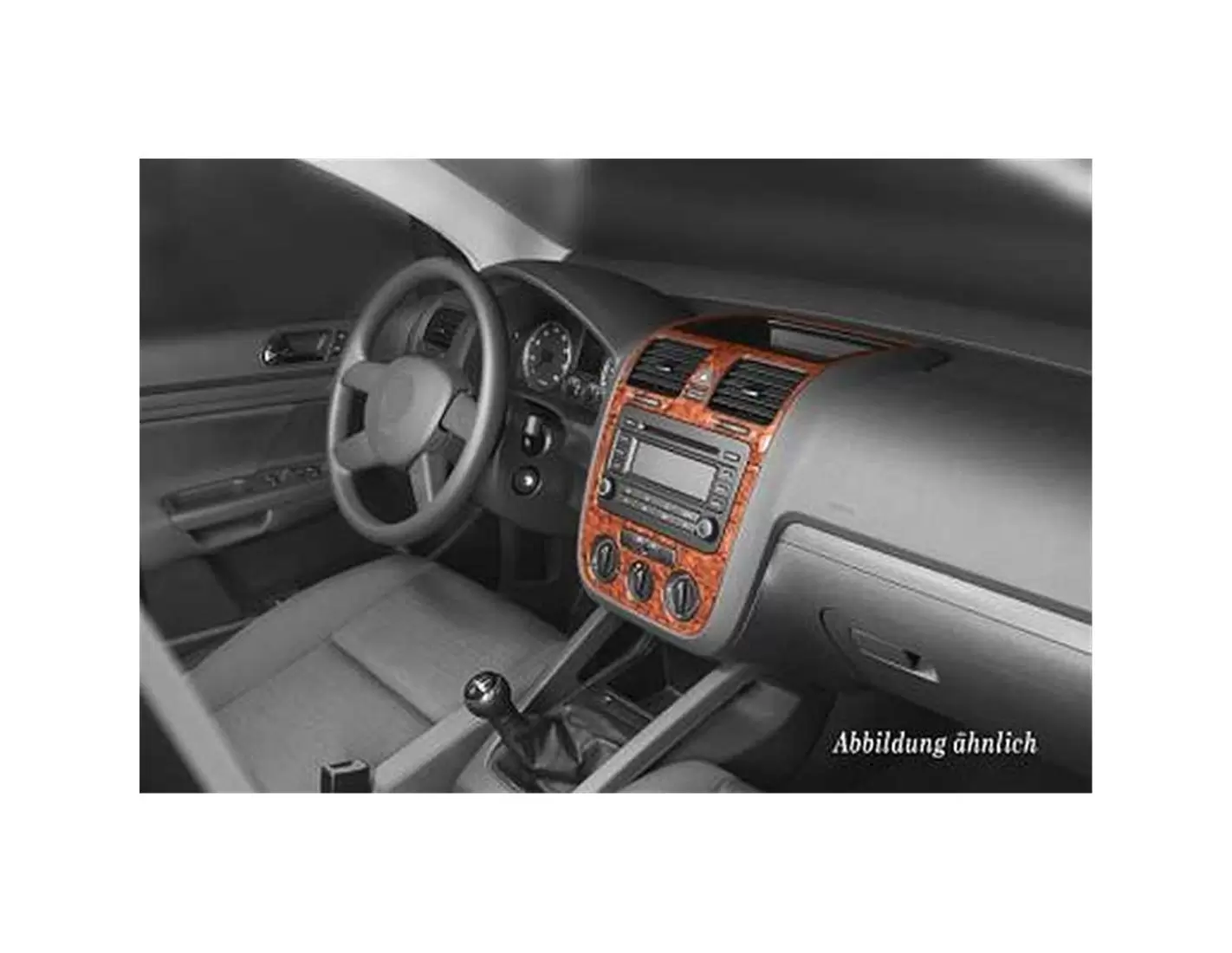 Volkswagen Golf V Jetta 10.03-10.08 automatic AC 3D Decor de carlinga su interior del coche 3-Partes