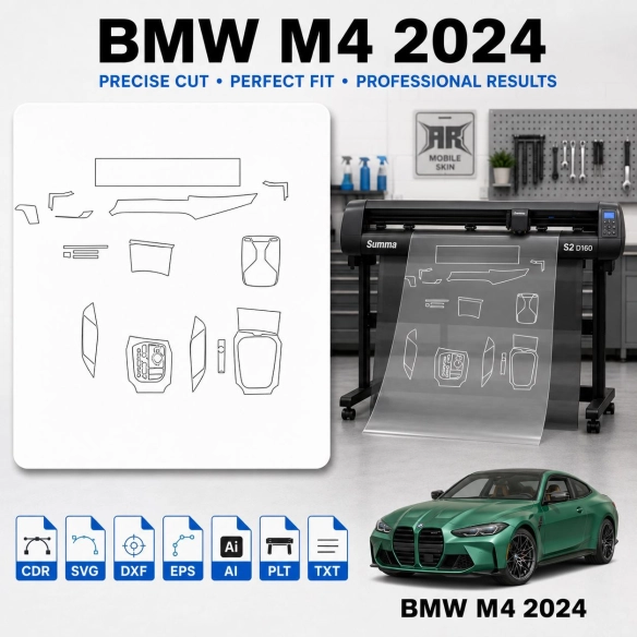 BMW M4 2024 Interior PPF & Wrap Cutting Template