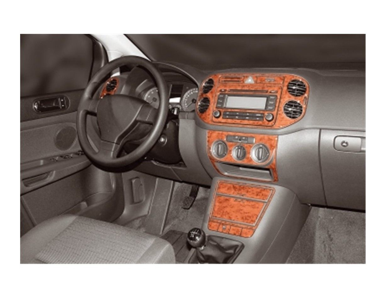Volkswagen Golf V Plus 12.2004 3D Inleg dashboard Interieurset aansluitend en pasgemaakt op he 16 -Teile