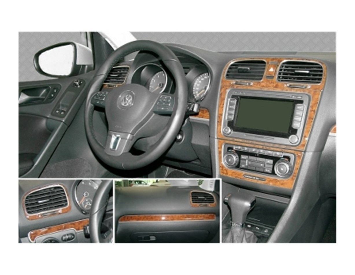 Volkswagen Golf VI 2008 Mittelkonsole Armaturendekor Cockpit Dekor 15-Teilige - 1- Cockpit Dekor Innenraum