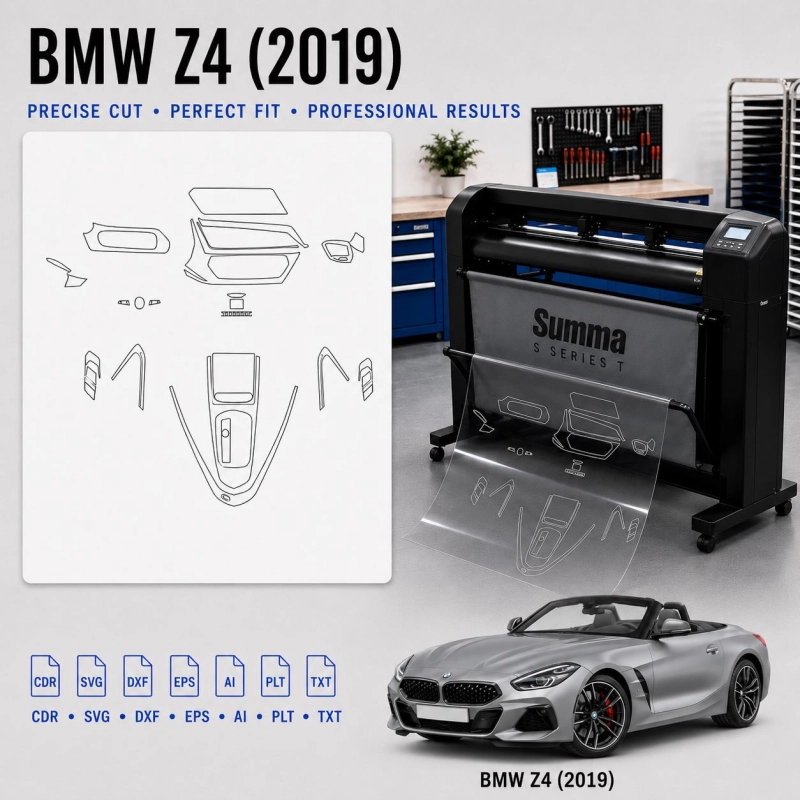 BMW Z4 2019 Interior PPF & Wrap Cutting Template