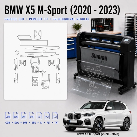 Plantilla de corte interior BMW X5 M Sport 2020 2023 para PPF y vinilo