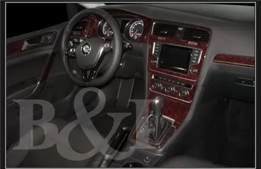 Volkswagen Golf VII AU 2012–2021 3D Decor de carlinga su interior del coche 41-Partes
