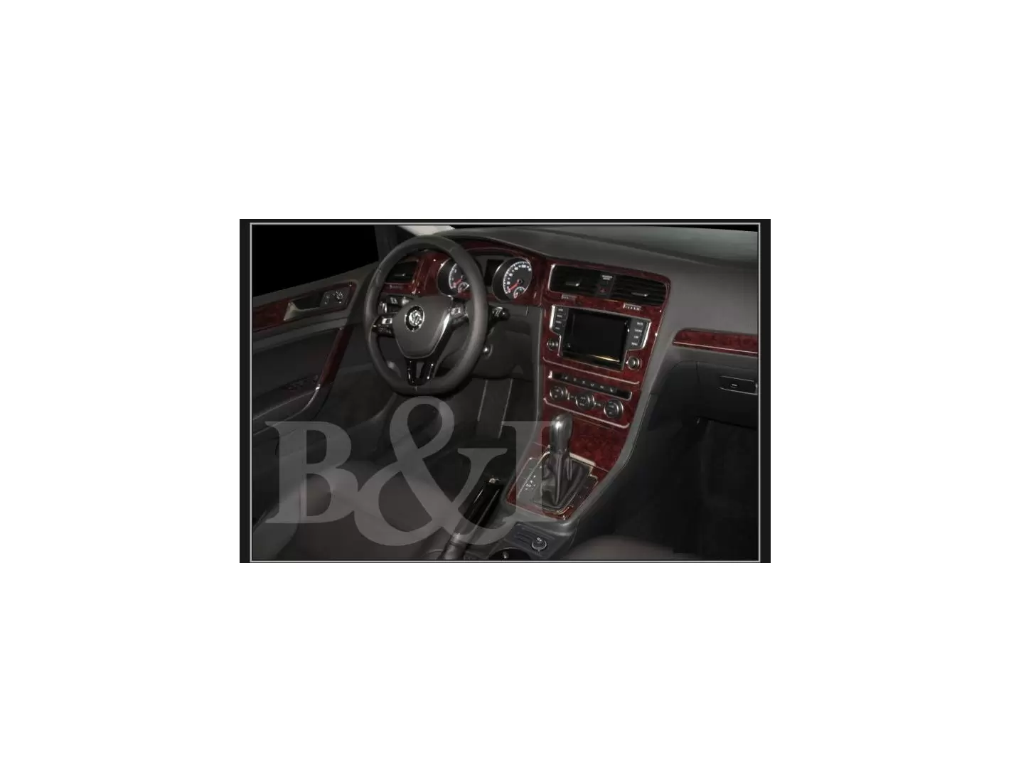 Volkswagen Golf VII AU 2012–2021 3D Interior Dashboard Trim Kit Dash Trim Dekor 41-Parts