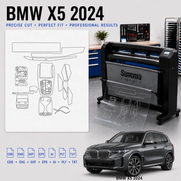 BMW X5 2024 Interior PPF & Wrap Cutting Template
