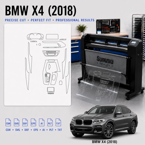 BMW X4 2018 interieur PPF- en wrap-sjabloon