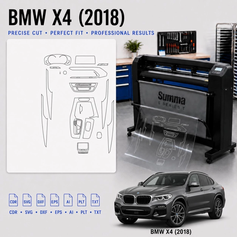 Plantilla de corte interior BMW X4 2018 para PPF y vinilo