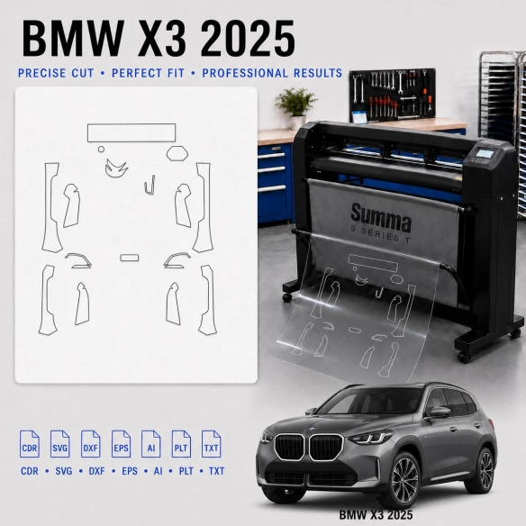 Dima di taglio interni BMW X3 2025 per PPF e wrapping