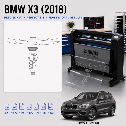 BMW X3 2018 Interior PPF & Wrap Cutting Template