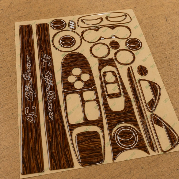 Alfa Romeo 4C Coupe 2014-2020 3D Interior Dashboard Trim Kit Dash Trim Dekor 35-Parts
