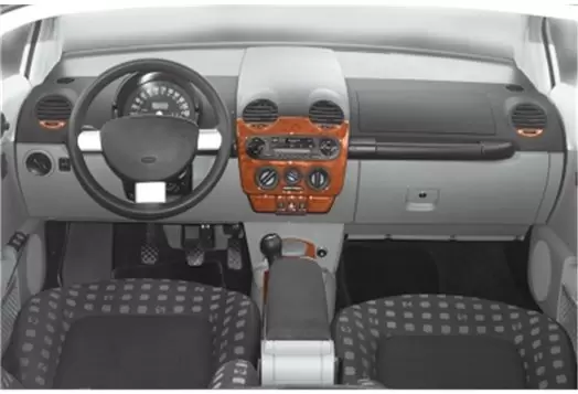 Volkswagen New Beettle 03.98-04.02 3M 3D Interior Dashboard Trim Kit Dash Trim Dekor 11-Parts