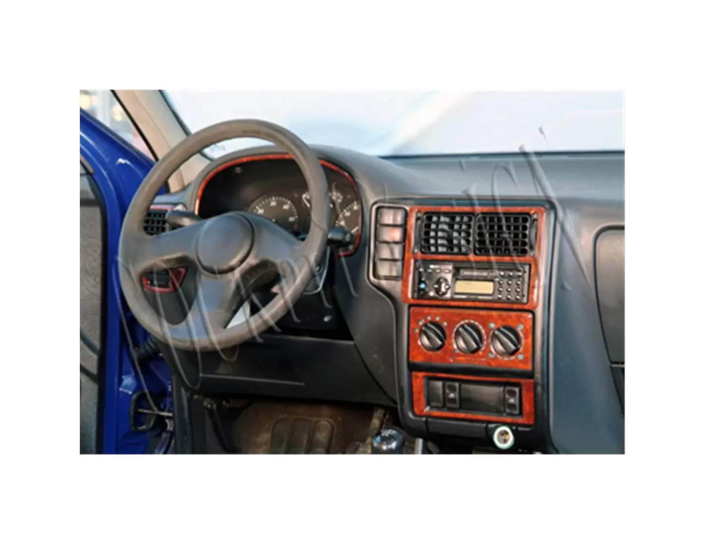 Volkswagen Polo 6N 09.94 - 09.99 Kit Rivestimento Cruscotto all'interno del veicolo Cruscotti personalizzati 10-Decori